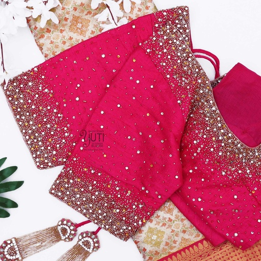 Pink stardust bridal blouse