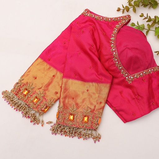 Elevate your wardrobe with the exquisite Debian Red embroidery blouse