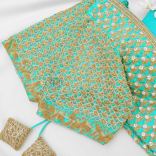 Sea green fish scale pattern