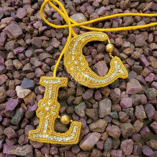 Golden Initial Tassel