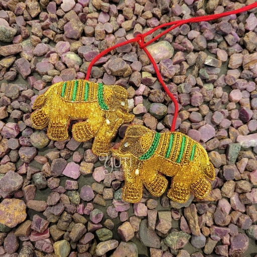 Gold elephant tassel