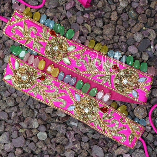 Pink Embosed Floral hipbelt