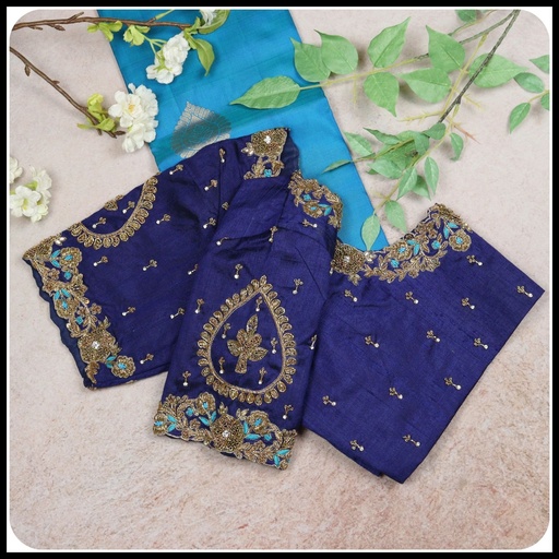 Dark Blue Floral Design