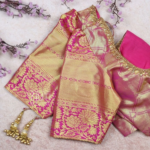 Pink kundan design