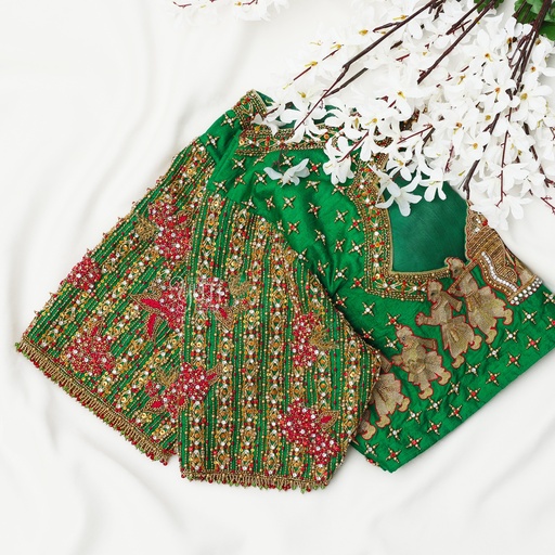 Green palanquin Bridal blouse