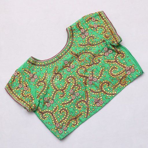 Green Bridal Blouse| SIZE 32 (adjustable up to 28 - 34)