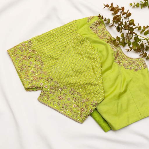 Mustard Green bridal blouse