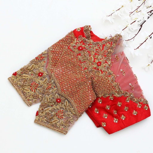 Introducing our exquisite Guardsman Red embroidery blouse