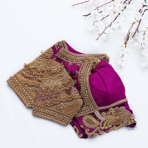 Introducing our exquisite Purple embroidery blouse