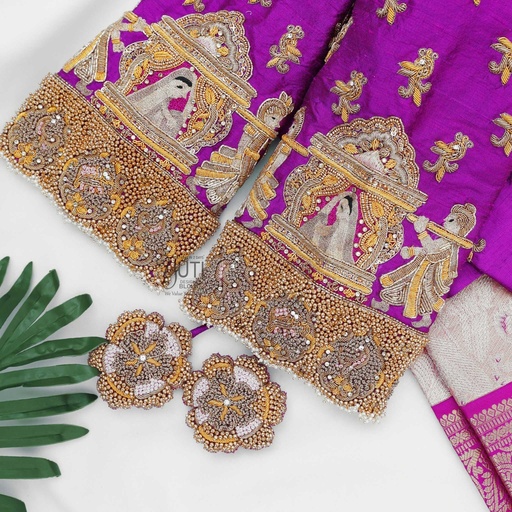 Magenta palanquin bridal blouse